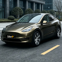 Película Protectora de Pintura TPU ColorXP Liquid Metal Shadow Gold, Autoadhesiva, Hidrofóbica, para Envoltura de Automóviles