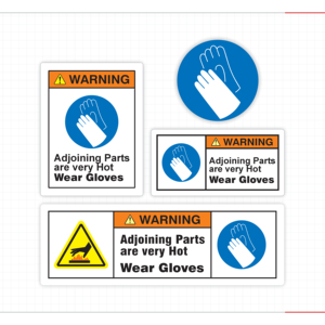 Señal de Advertencia: Uso de Guantes, Superficie Caliente, Seguridad Industrial, Guantes de Protección Personal (EPP) Requeridos, Etiqueta de Seguridad para Máquinas - Product Image 5