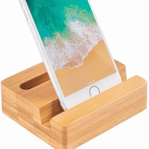 Wood Cell Phone Stand solid wood Portable Mobile Phone Holder Stand