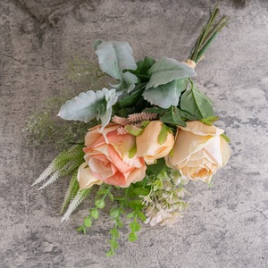 Arrangement de fleurs artificielles en forme de cœur, en tissu tissé plastique, décoration d'intérieur, bouquet de mariage CF01284 - Product Image 3