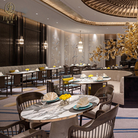 JEILI Maatwerk Luxe Hotel Tafels en Stoelen Project Turnkey Restaurant Design All-in-one Oplossing Commerciële Booth Zitsets