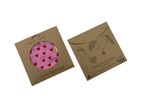 Boîte en carton pliable biodégradable en papier kraft pour emballage de bandanas, foulards en soie et mouchoirs, avec fenêtre découpée
