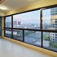 Ventana Exterior Plegable de Aluminio y Vidrio, Moderna, Super Atractiva, Impermeable, Insonorizada, con Pantalla Opcional, Certificación Energy Star