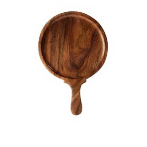 Planche de service rectangulaire en bois d'acacia massif, écologique, avec poignée, plateau moderne de luxe en bois pour steak et fromage, idéal pour les restaurants - Product Image 1