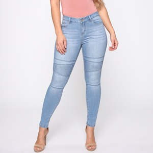 <strong>Women</strong> Skinny Casual <strong>Slim</strong> Fit Biker <strong>Jeans</strong> Ladies Motorcycle <strong>Jean</strong> - Product Image 1
