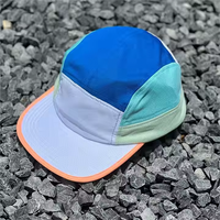 Gorro de Correr Moderno de 7 Paneles con Visera Suave, Gorra de Campo en Blanco, Fabricante de Gorras con Logotipo Personalizado, Multicolor, Secado Rápido, Visera Plana