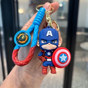 Dessin animé mignon Q-Version Marvel porte-clés pendentif créatif Wolverine fait à la main poupée <span class=keywords><strong>voiture</strong></span> Couple sac cadeau - Product Image 2