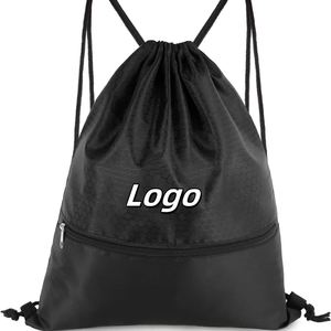 Custom Eco-Friendly Travel Essential <b>Backpack</b> Durable Waterproof Polyester <b>Drawstring</b> PU Screen Print Fashion Daily Portable - Product Image 1