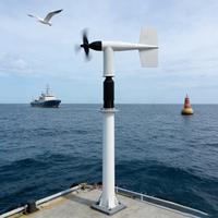 HONDE Moniteur de vent robuste RS485 Modbus Capteur de vitesse et de direction du vent intégré Anémomètre à hélice pour la météorologie marine