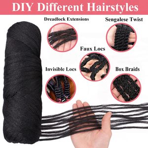 Fil de <span class=keywords><strong>laine</strong></span> brésilienne 100 % acrylique en promotion pour tresses <span class=keywords><strong>afro</strong></span> et dreadlocks – Extensions capillaires en <span class=keywords><strong>laine</strong></span> du Brésil - Product Image 4