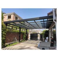 Gazebo6 de jardín exterior con techo de metal grande con parte superior de acero por 12 pérgola moderna 6 con lados de cierre