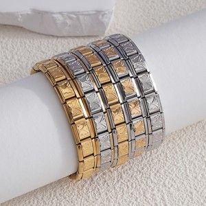 Modular Bracelet Stainless Steel Geometric Butterfly Design Unisex Jewelry Accessory - Product Image 1