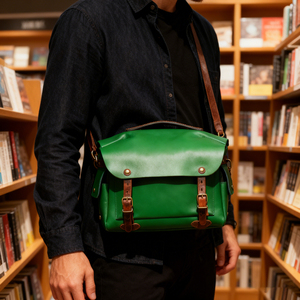 Nhà Sản Xuất OEM/ODM Cổ Điển Màu Xanh Lá Cây Top Grain Da Máy Ảnh Vai Túi Bền Máy Ảnh Satchel Túi Máy Ảnh Tốt Túi Trên Bán - Product Image 6