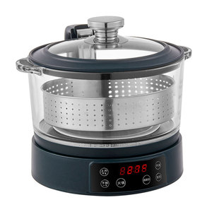 Nồi cơm điện đa năng di động 3L bằng thủy tinh, có chức năng hấp, lọc tự động, dành cho gạo, ngũ cốc và yến mạch, dùng cho gia đình - Product Image 3