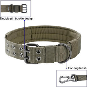 हल्के छोटे मध्यम बड़े कुत्ते आउटडोर सामरिक नायलॉन समायोज्य कॉलर कर्षण रस्सी बकल डी-रिंग बंद के साथ सभी मौसमों - Product Image 3
