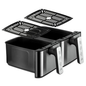 Nueva llegada <span class=keywords><strong>de</strong></span> RAF 5L, freidora <span class=keywords><strong>de</strong></span> aire doble, horno con pantalla Digital, freidora <span class=keywords><strong>de</strong></span> aire inteligente con dos cestas independientes - Product Image 5