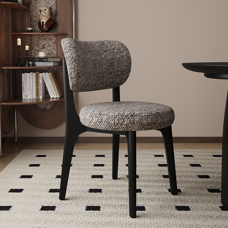 Black + Silver Gray Black Gradient Beans Cotton Linen