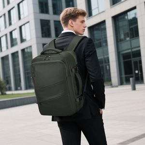 Sac à dos pour ordinateur portable imperméable, sac à dos d'affaires avec port USB, logo personnalisé pour les voyages quotidiens et le bureau - Product Image 2