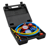 Ensemble de manomètres pour réfrigérant pour climatisation automobile - Compatible avec R134/R410a/R22/R407c Outils automobiles
