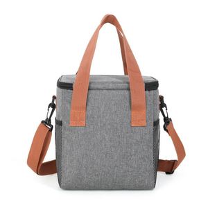 Custom Durable Double Layer Insulated Lunch <b>Tote</b> <b>Bag</b> Thermal Leak Proof Liner and Shoulder Strap Bento Lunch <b>Bag</b> Cooler <b>Bag</b> - Product Image 3