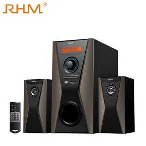 RHM RM-9112低音炮2.1扬声器，带USB调频蓝牙远程游戏扬声器2.1