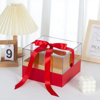 Maßgefertigte Luxuriöse Transparente Acryl-Geschenkbox mit Elegantem Band für Premium-Geschenkverpackungen