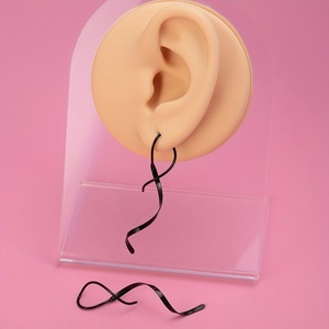 [Ensemble de 2 boucles d'oreilles en acier inoxydable] Boucles d'oreilles torsadées conçues <span class=keywords><strong>pour</strong></span> les femmes, adaptées aux piercings d'oreille, y compris le <span class=keywords><strong>cartilage</strong></span> - Product Image 6