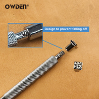 Usine OWDEN, kits d'outils d'estampage de motifs de maroquinerie, 9 pièces, outils à main pour le travail du cuir, supportés par OEM et ODM