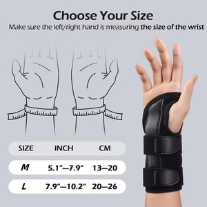 <span class=keywords><strong>Attelle</strong></span> de poignet réglable à 3 tiges en polyester et nylon respirant, <span class=keywords><strong>attelle</strong></span> pour syndrome du canal carpien avec fermeture auto-agrippante pour tendinite, arthrite, main - Product Image 3