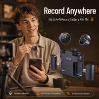 Microphone sans fil miniature S60 avec clip USB-C pour blogueur, téléphone, TikTok et diffusion en direct