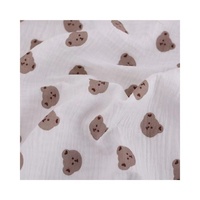 Tissu en fibre de bambou imprimé sur mesure 95 Bambou 5 Spandex Jersey pour bébé Tissu en mousseline de bambou pour langer Blnket