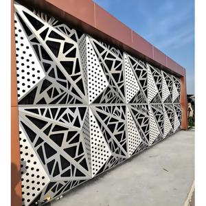 Panneau mural en alliage d'aluminium de style design industriel 3D, découpe laser 3D en métal pour la décoration architecturale - pour centres commerciaux et villas - Product Image 4