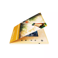 Design digital A5 lcd écran vidéo livret invitation lcd vidéo livret carte de vœux pour la publicité business cadeau