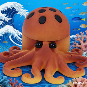 Jinlin Octopus Shape Zinc Alloy <b>Grinder</b> Creative Marine Animal Tobacco <b>Grinder</b> Large Size 100MM-3 - Product Image 5