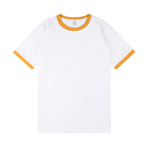 Logotipo personalizado 250g DGT Serigrafía Suave Manga corta Cuello Contraste Color Camisetas de gran tamaño para hombres - Product Image 2