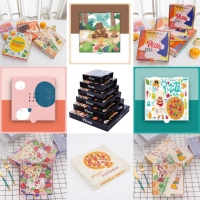 Caja de Pizza Corrugada de Cartón Blanco Impresa con Logotipo Personalizado, de 3 Capas, para Entrega a Domicilio, Embalaje de Grado Alimenticio, 6-18 Pulgadas, Venta al por Mayor