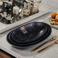 Vaisselle de table en mélamine de style japonais, assiettes noires, livraison gratuite à l'usine