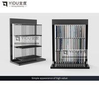 Fabrik angepasste Kunststein fliesen Panel Seite drehen Regal Showroom Probe Granit Marmor Stein Display Rack