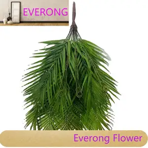 Greenery plastic artificial hanging fern palm fern leaf spray for wall public wedding decoration