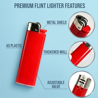 Briquet jetable classique 1057 - Briquet à cigarettes portable en plastique, exportation Moyen-Orient, emballage MSDS DGD