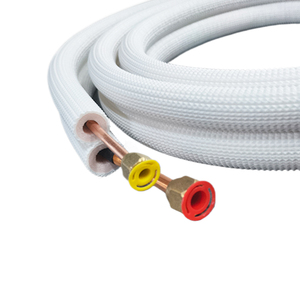 Tubería de Cobre Aislada en Espiral Linzhi de 3/8\" y 5/8\" con Tuercas Abocinadas para Mini Split de <span class=keywords><strong>Aire</strong></span> <span class=keywords><strong>Acondicionado</strong></span> HVAC - Product Image 1