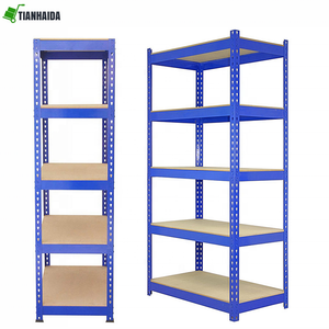 Estantes de almacenamiento apilables para tiendas minoristas sin pernos de 5 niveles, estantes de acero, stock de exhibición resistente para estanterías de almacén - Product Image 4