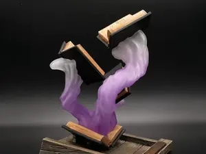 Personnalisé en gros peint à la main jeu de société rétro de haute qualité personnalisé résine ancien sort magique grand livre en forme de tour de dés - Product Image 2