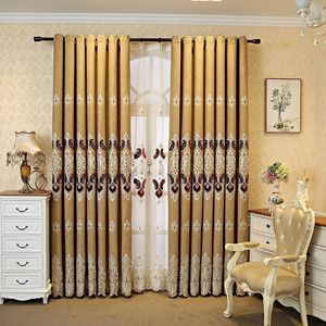 على الطراز الأوروبي على الوجهين الشنيل المخملية مطرزة ستائر شاش الأزهار ستائر غرفة نوم لغرفة المعيشة - Product Image 4