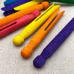 Chevilles en bois <span class=keywords><strong>color</strong></span>ées pour décor de noël, lot de pièces, pour bricolage, loisirs créatifs, emballage, clip de scellage - Product Image 3