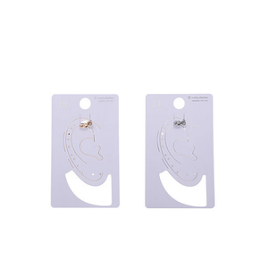 Orecchini a clip singoli con ali, tono oro e argento, per donna, gioielli alla moda - Product Image 2