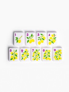 ชุดไพ่นกกระจอกอเมริกันสีขาวนม ลายผลไม้และผัก ลดล้างสต็อก - Product Image 4