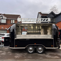 Luxury Black Pizza Food Trailer, Support Customization,Fully Equipped Mobile Kitchen, <strong>Beer</strong> Coffee Pizza Truck, Food Trailer