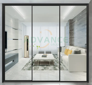 Porte coulissante en aluminium robuste avec double vitrage pour projets de construction résidentielle, prix abordable, livraison directe d'usine - Product Image 6