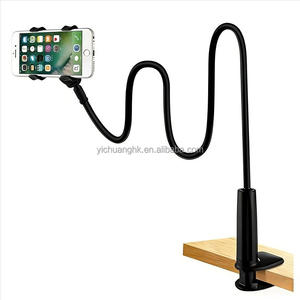 Soporte para Teléfono Móvil de Aleación de Aluminio con Rotación de 360 Grados, Brazo Largo con Clip, Multifuncional, Ajustable, para Escritorio - Product Image 1